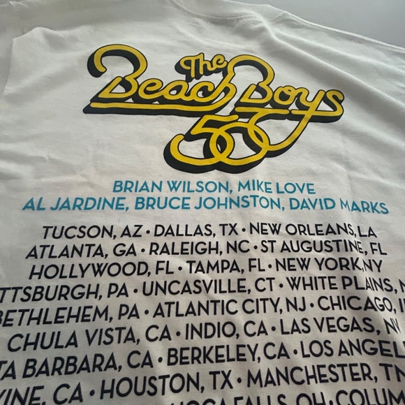Beach Boys Co-Founder Brian Wilson 50th Anniversary Short Sleeve T-Shirt - Picture 4 of 5